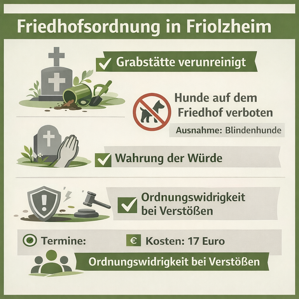 Grabstätte auf Friolzheimer Friedhof durch Hundekot verunreinigt